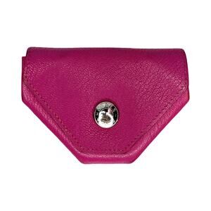 Hermès Le Van Quarte Coin Purse Pink Chevre Leather Snap Pouch France